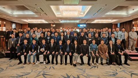 Watts China Employees gathered for a photo at conference.